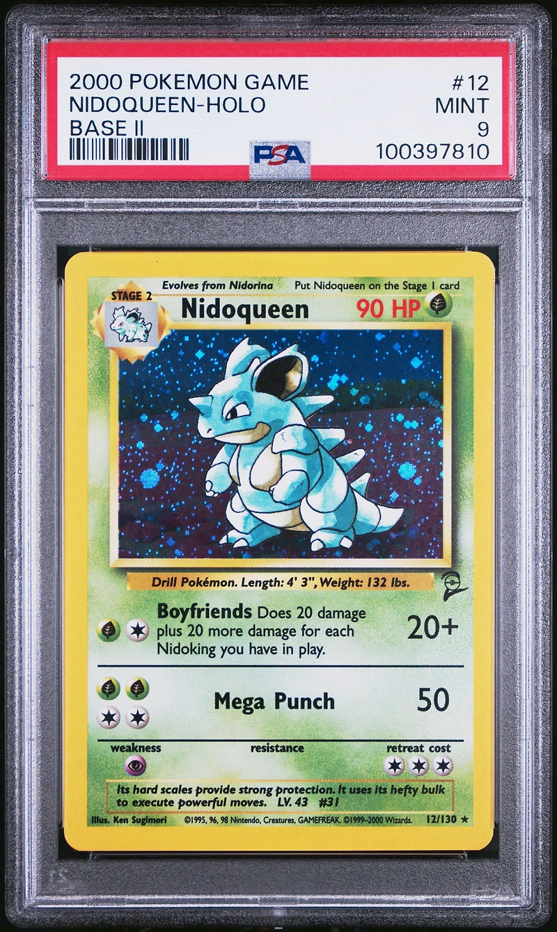 2000 Pokemon Game Base Ii 12 Nidoqueen-holo PSA