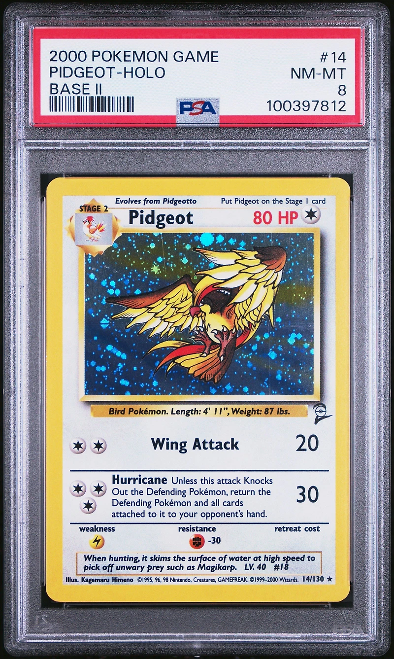 2000 Pokemon Game Base Ii 14 Pidgeot-holo PSA