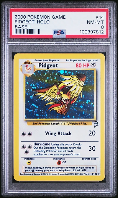 2000 Pokemon Game Base Ii 14 Pidgeot-holo PSA