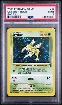2000 Pokemon Game Base Ii 17 Scyther-holo PSA