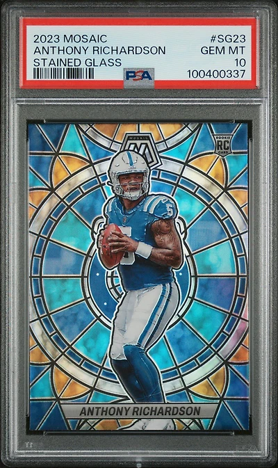 2023 Panini Mosaic Stained Glass Sg23 Anthony Richardson PSA 10