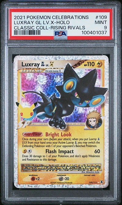 2021 Pokemon Celebrations Classic Collection 109 Luxray Gl Lv.x-holo PSA