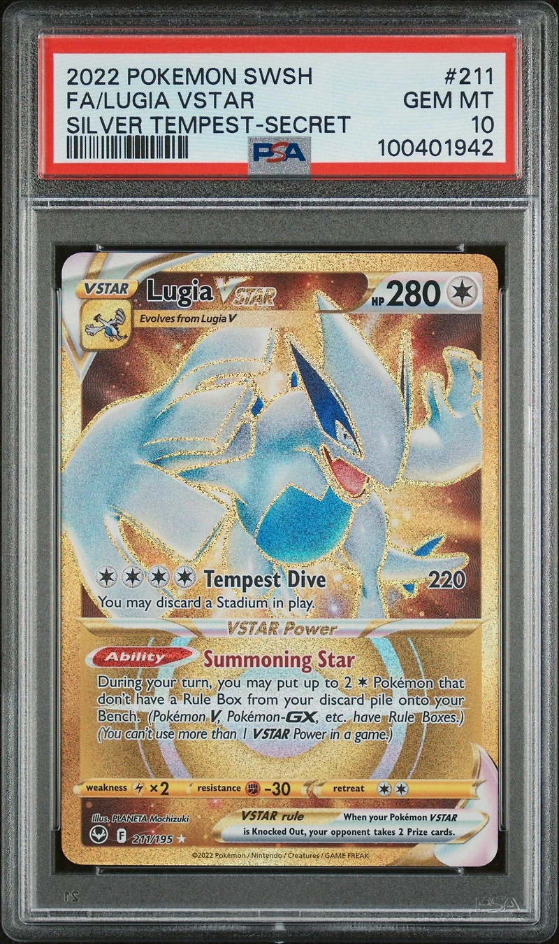 2022 Pokemon Sword & Shield Silver Tempest 211 Full Art/lugia Vstar Secret PSA
