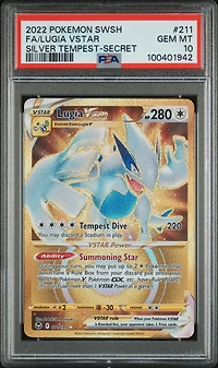 2022 Pokemon Sword & Shield Silver Tempest 211 Full Art/lugia Vstar Secret PSA