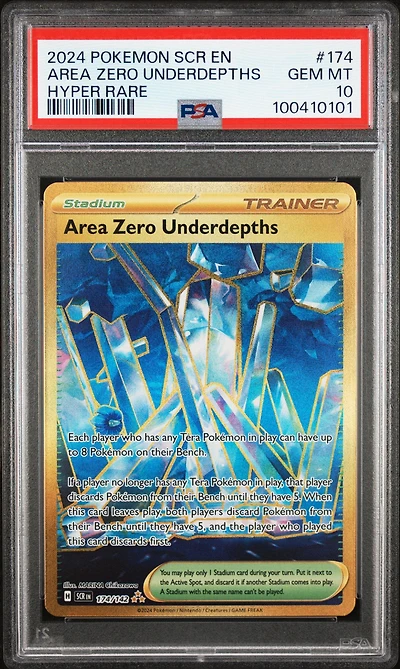 2024 Pokemon Scr En-stellar Crown 174 Area Zero Underdepths Hyper Rare PSA