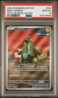 2024 Pokemon Svp En-sv Black Star Promo 098 Iron Thorns Temporal Forces Elite Trainer Box-iron Leaves PSA
