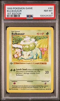 1999 Pokemon Game 44 Bulbasaur 1st Edition PSA