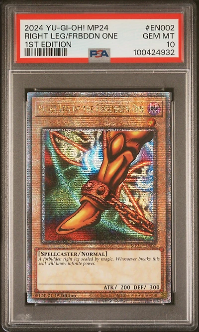 2024 Yu-gi-oh! Mp24-25th Anniversary Tin: Dueling Mirrors En002 Right Leg Of The Forbidden One 1st Edition PSA