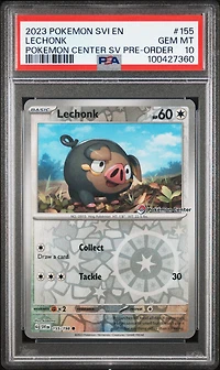 2023 Pokemon Svi En-scarlet & Violet 155 Lechonk Pokemon Center Scarlet & Violet Pre-order Promo PSA
