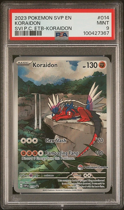 2023 Pokemon Svp En-sv Black Star Promo 014 Koraidon Scarlet & Violet Pokemon Center Elite Trainer Box-koraidon PSA