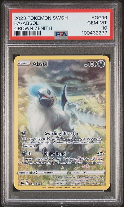 2023 Pokemon Sword And Shield Crown Zenith Gg16 Full Art/absol PSA