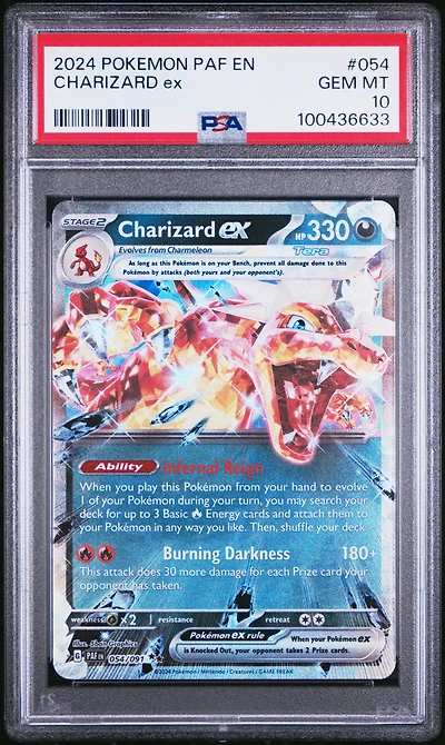 2024 Pokemon Paf En-paldean Fates Charizard Ex PSA