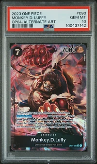 2023 One Piece Kingdoms Of Intrigue 090 Monkey D. Luffy Alternate Art PSA 10