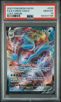 2022 Pokemon Sword & Shield Lost Origin 049 Full Art/kyurem Vmax PSA