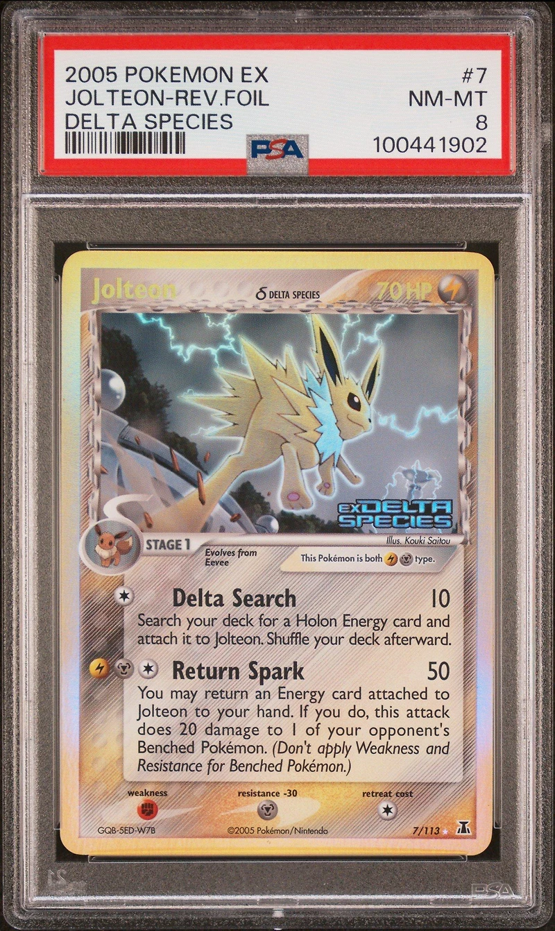2005 Pokemon Ex Delta Species 7 Jolteon-reverse Foil PSA
