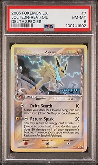 2005 Pokemon Ex Delta Species 7 Jolteon-reverse Foil PSA