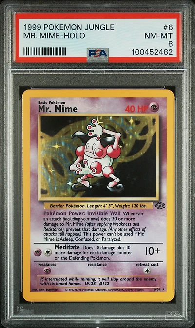 1999 Pokemon Jungle 6 Mr. Mime-holo PSA