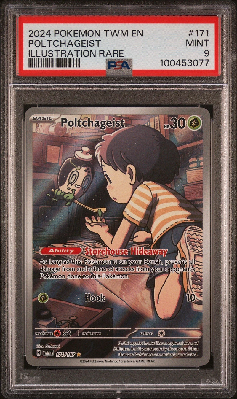 2024 Pokemon Twm En-twilight Masquerade 171 Poltchageist Illustration Rare PSA