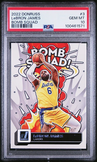 Panini Donruss Bomb Squad Lebron James PSA