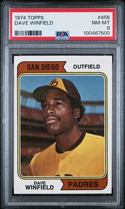 1974 Topps 456 Dave Winfield PSA 8