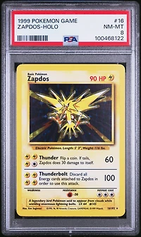 1999 Pokemon Game 16 Zapdos-holo PSA