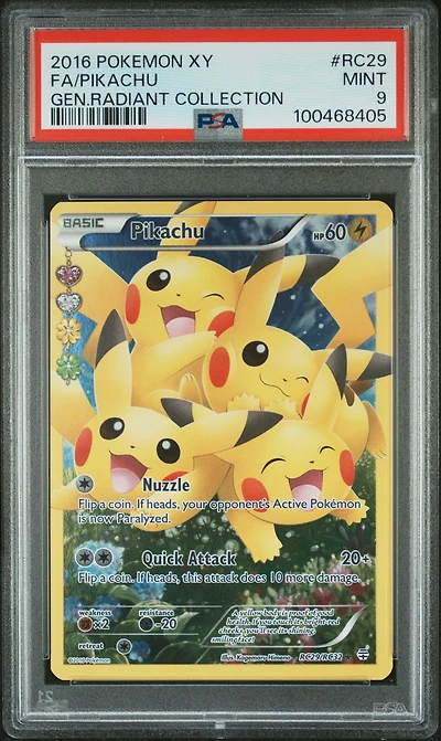 2016 Pokemon Xy Generations Radiant Collection Rc29 Full Art/pikachu PSA