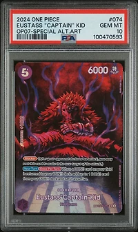2024 One Piece 500 Years In The Future 074 Eustass "captain" Kid Special Alternate Art PSA 10