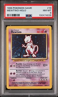 1999 Pokemon Game 10 Mewtwo-holo PSA