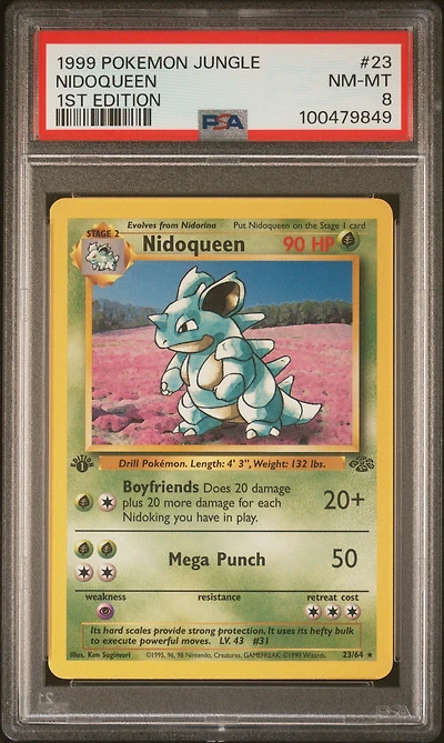 1999 Pokemon Jungle 23 Nidoqueen 1st Edition PSA