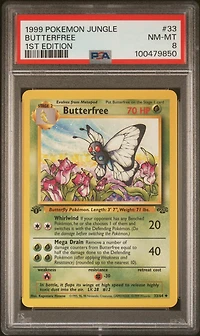 1999 Pokemon Jungle 33 Butterfree 1st Edition PSA