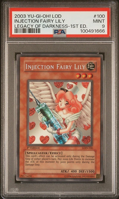 2003 Yu-gi-oh! Lod-legacy Of Darkness 100 Injection Fairy Lily 1st Edition PSA
