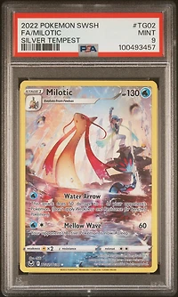 2022 Pokemon Sword & Shield Silver Tempest Tg02 Full Art/milotic PSA