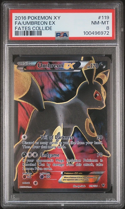 2016 Pokemon Xy Fates Collide 119 Full Art/umbreon Ex PSA