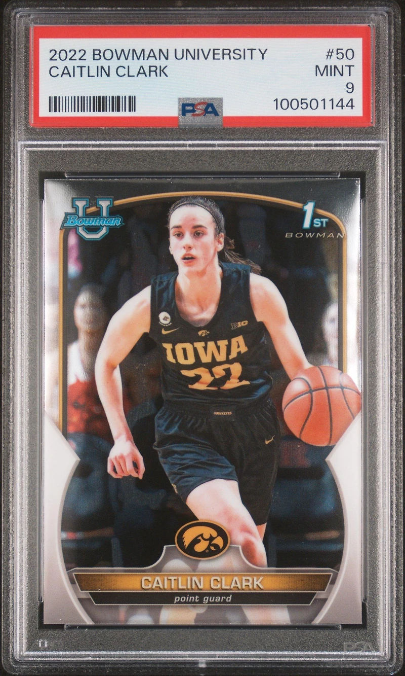 2022 Bowman Chrome University 50 Caitlin Clark PSA