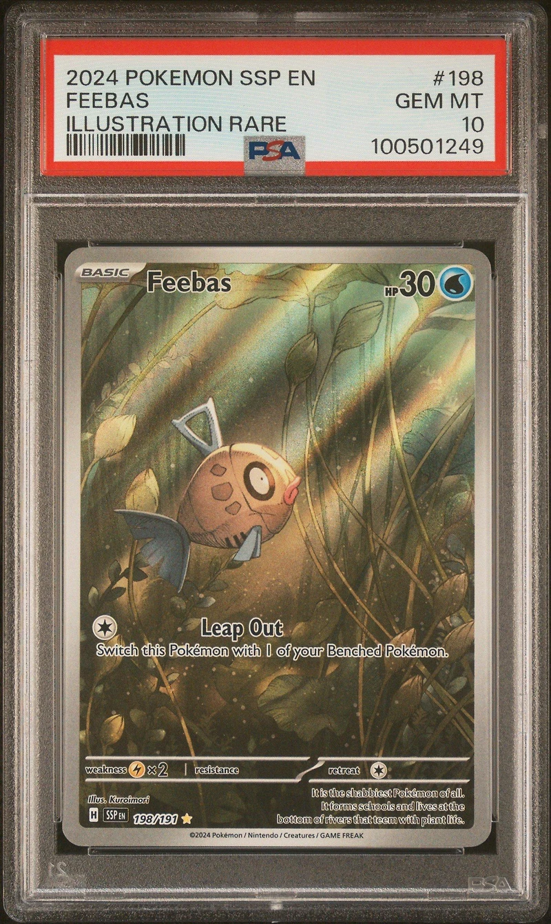 2024 Pokemon Ssp En-surging Sparks 198 Feebas Illustration Rare PSA