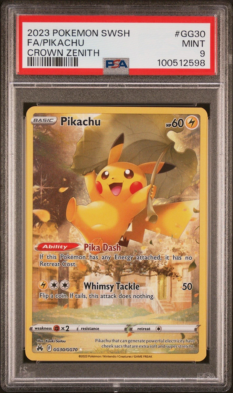 2023 Pokemon Sword And Shield Crown Zenith Gg30 Full Art/pikachu PSA