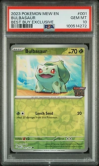2023 Pokemon Mew En-151 001 Bulbasaur Best Buy Exclusive PSA