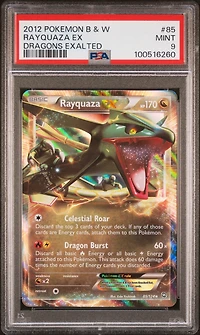 2012 Pokemon Black & White Dragons Exalted 85 Rayquaza Ex PSA