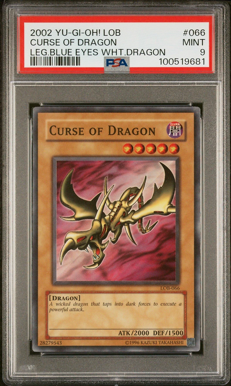 2002 Yu-gi-oh! Lob-legend Of Blue Eyes White Dragon 066 Curse Of Dragon PSA