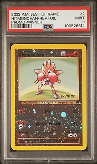 2003 Pokemon Best Of Game Promo 2 Hitmonchan-reverse Foil Winner PSA 9