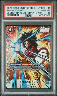 2024 Dragon Ball Super Card Game Fusion World Raging Roar Fb03-140 Son Goku : Gt Secret Rare-alternate Art PSA 10