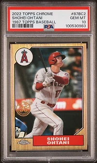 2022 Topps Chrome 1987 Topps Baseball 87bc2 Shohei Ohtani PSA 10