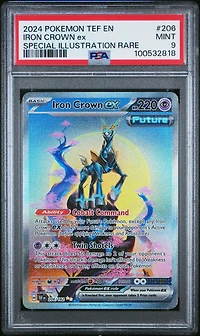 2024 Pokemon Tef En-temporal Forces 206 Iron Crown Ex Special Illustration Rare PSA