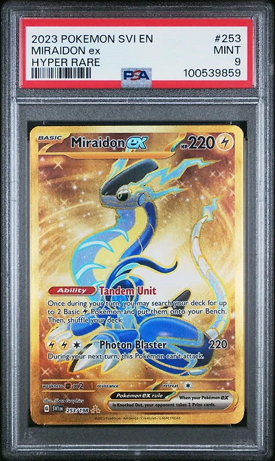 2023 Pokemon Svi En-scarlet & Violet 253 Miraidon Ex Hyper Rare PSA