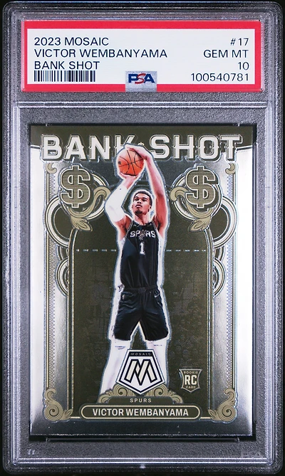 2023 Panini Mosaic Bank Shot 17 Victor Wembanyama PSA 10