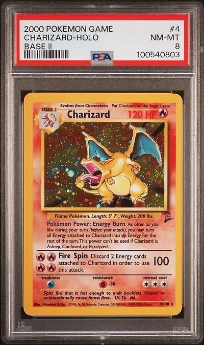 2000 Pokemon Game Base Ii 4 Charizard-holo PSA