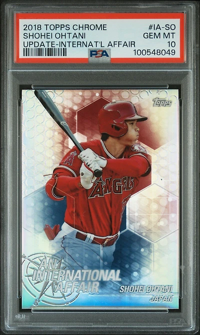 2018 Topps Chrome Update An International Affair Ia-so Shohei Ohtani PSA 10