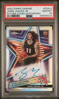 2023 Topps Chrome Future Stars Autographs Fsajj Jaime Jaquez Jr. PSA 10