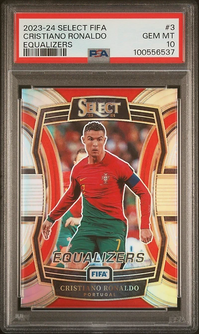 2023-24 Panini Select Fifa Equalizers 3 Cristiano Ronaldo PSA 10