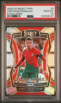 2023-24 Panini Select Fifa Equalizers 3 Cristiano Ronaldo PSA 10